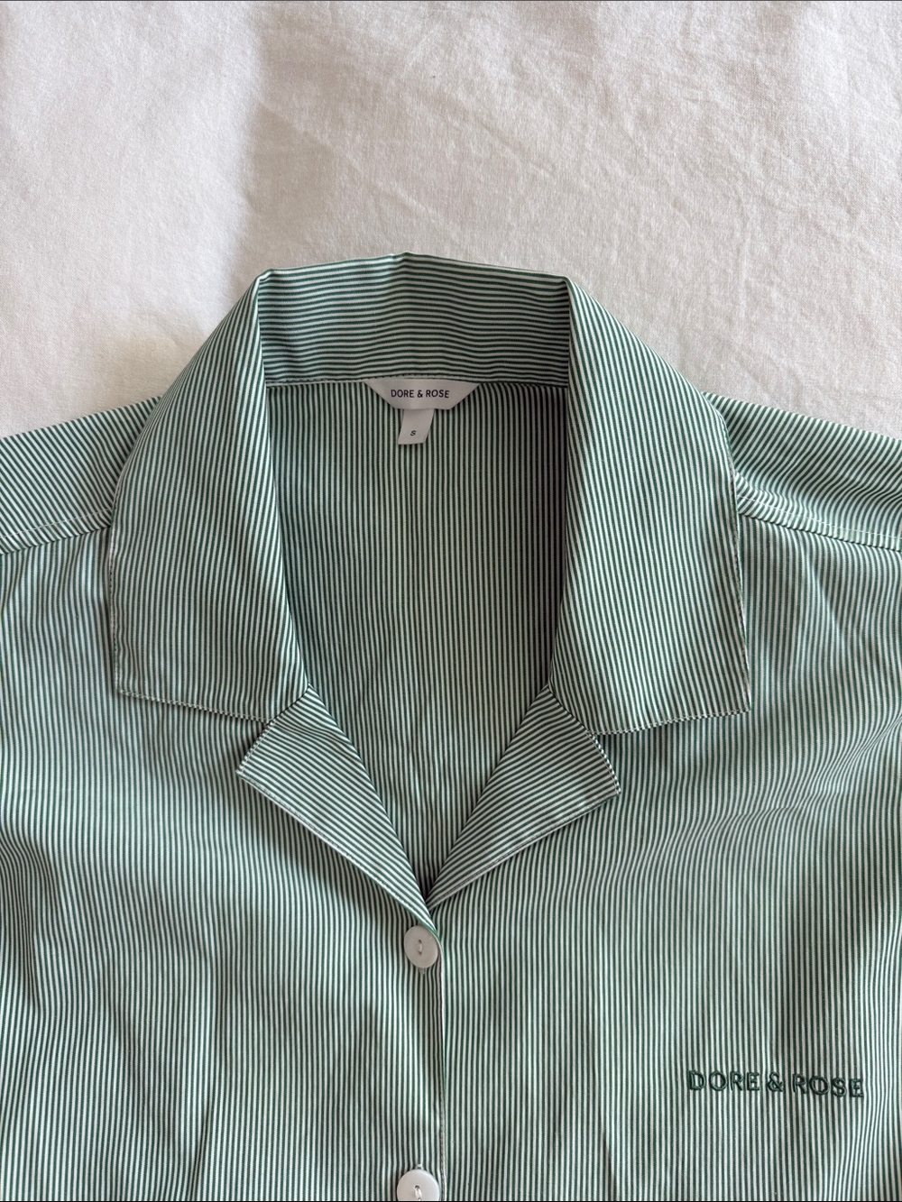 Mint Green cotton PJ Button-Up shirt - Picture 3 of 3